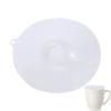 Silicone Cup Covers - Clear Reusable Coffee Mug Lids view 1
