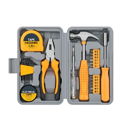 Acouto 24-Piece Household DIY Tool Kit for Women, Yellow