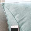 Triangular Sofa Cushion, Lumbar Support Reading Pillow, 90 x 35 x 20 cm, Smoke Gray view 4