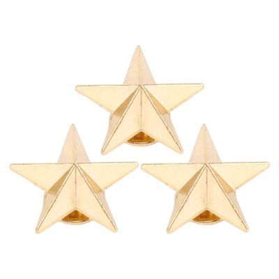 Cocoarm Gold Star Studs, 50 Sets, 16 mm, with 4 mm Slotted Screws