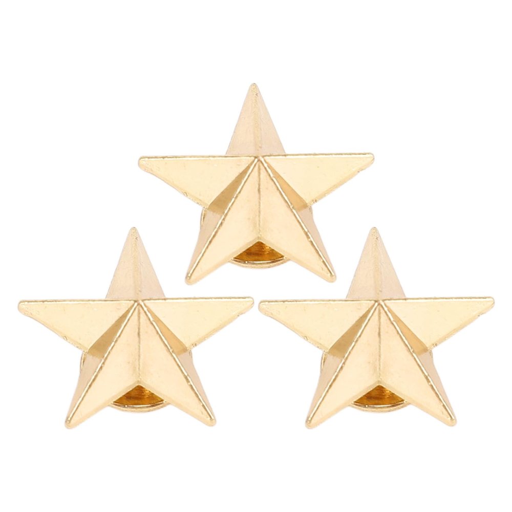 Cocoarm Gold Star Studs, 50 Sets, 16 mm, with 4 mm Slotted Screws
