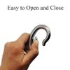 2-Piece Fixed-Spring Carabiner Hooks, 316 Stainless Steel, Silver view 3