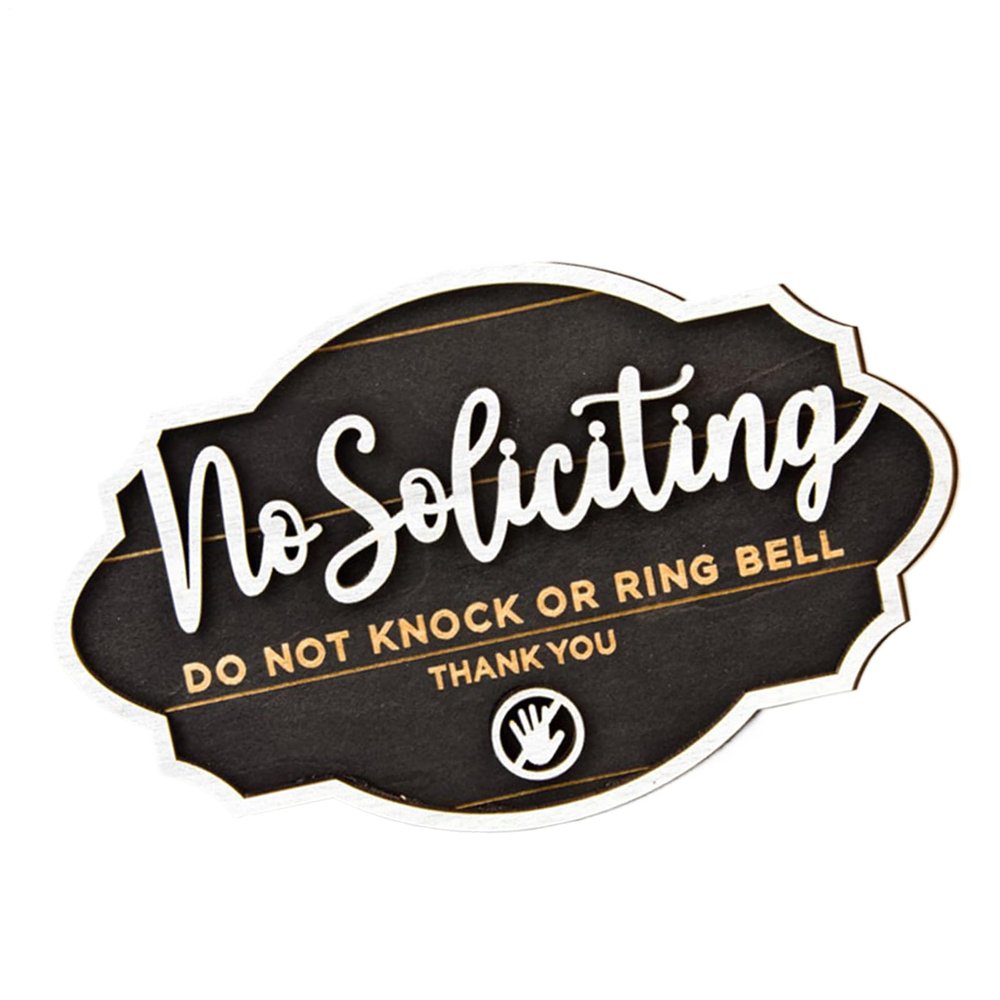 No Soliciting Sign for Door