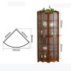 Corner Wine Cabinet with 2 Doors, Adjustable Shelves, Freestanding Glass Storage for Bathroom, Kitchen, or Living Room, Stylish Wine Rack & Bar Cabinet (B) view 3