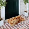 “Fall Rough Collie” Doormat, Indoor/Outdoor, 73 x 43 cm, Maple Leaf, Non-Slip, Black view 3