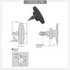 Handle Rotary Lock, Cam Lock, Mechanical Cabinet Door Lock, 1 Piece view 3