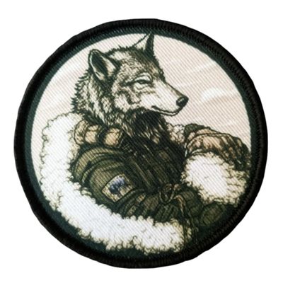 Velcro Patches, Wolf and Sheep Embroidery