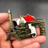 Retro Paris Metal Refrigerator Magnets - Set of 3 Handmade Souvenirs view 4