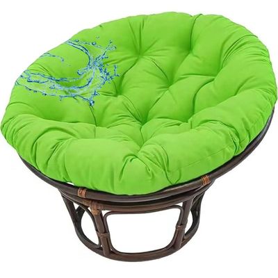 SWJ Papasan Chair Cushion, Waterproof Round Replacement Pad, Green, 140 x 140 cm