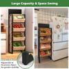 4-Tier Snack, Fruit & Vegetable Display Rack, Black view 4