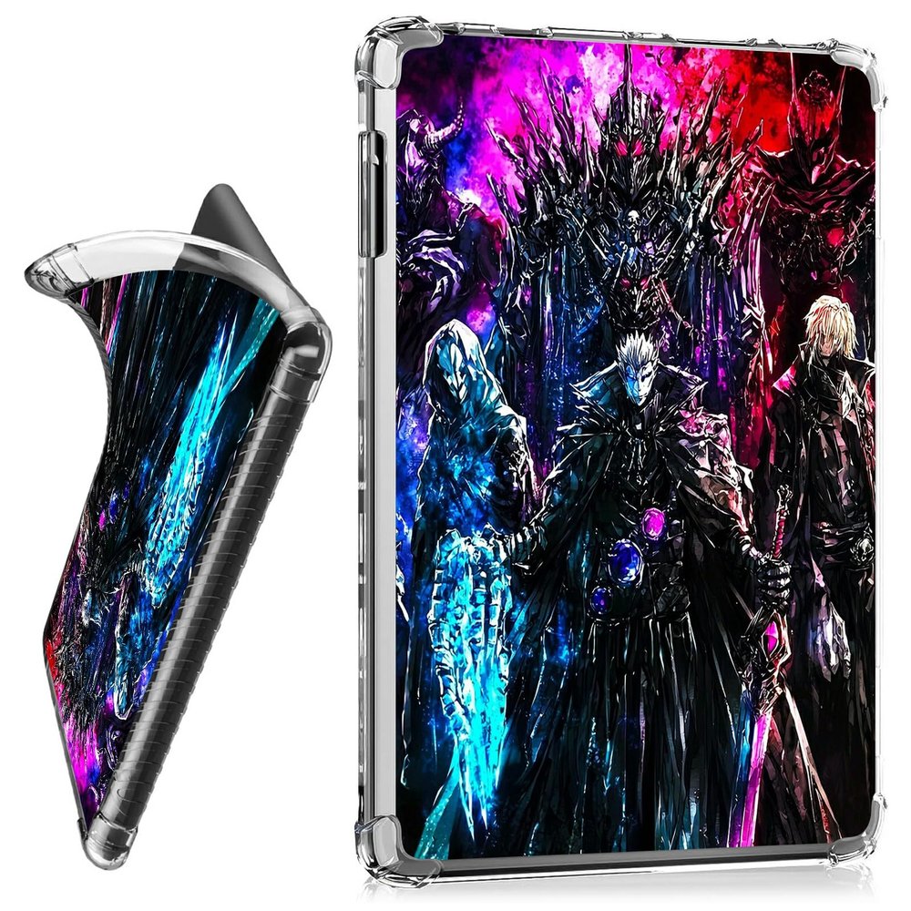RWUTYTIUL Transparent Tablet Case for Kindle Scribe 10.2-Inch 2022/2024, Clear, Impact-Resistant, Lightweight TPU, Night Warrior