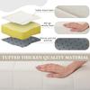 Bench Cushion 130 x 55 cm (51 x 22 in), 4 cm Thick, Light Gray view 4