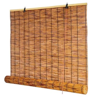 Natural Reed Curtain - Waterproof Bamboo Rollers