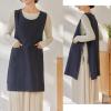 CBBEONRN Women's Kitchen Apron with 2 Roomy Pockets, Blue, One Size view 2