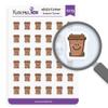 KuschelICH Mini Stickers Brown Trash Bin view 1