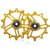 IMPALAPRO Derailleur Pulley Set 12T + 14T Ceramic Narrow-Wide AL7075 Gold view 1