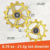 IMPALAPRO Derailleur Pulley Set 12T + 14T Ceramic Narrow-Wide AL7075 Gold view 3