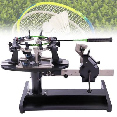 Professional Tennis Racket Stringing Machine with 6 Mounting Points, 360° Turntable, Dual kg/lb Scale, and Adjustable Tension