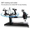 Professional Tennis Racket Stringing Machine with 6 Mounting Points, 360° Turntable, Dual kg/lb Scale, and Adjustable Tension view 2
