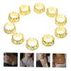 Gadpiparty 10 Pcs Gold PVC Mini Crown Charms for Jewelry Making view 3