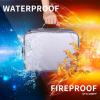 FTVOGUE Fireproof Document Bag with 3-Digit Combination Lock, Silver view 4