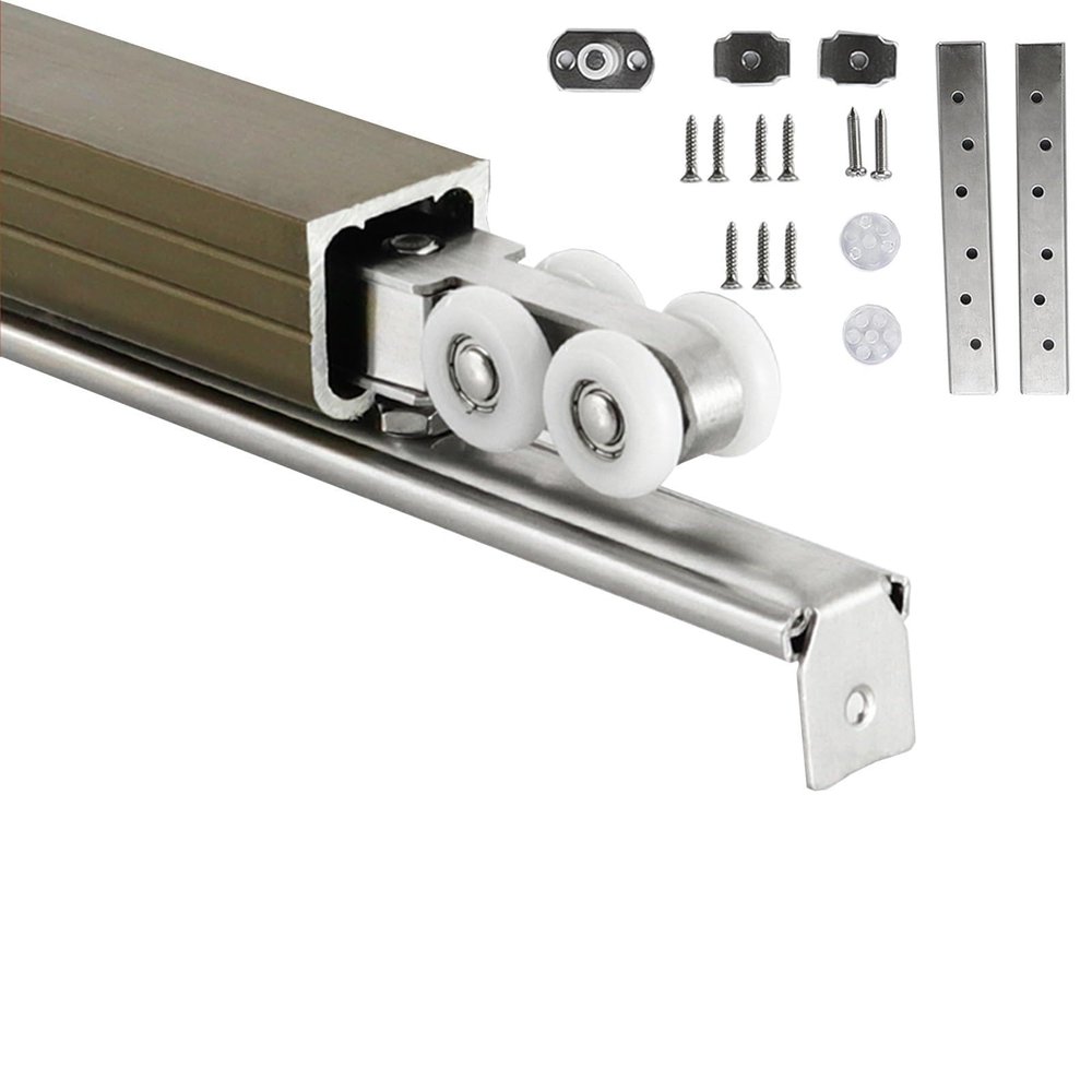 Heavy-Duty Sliding Door Track Kit, 0.3 cm Top Track
