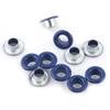 TIKATARER Metal Grommets - 100 Sets 5mm with Chains and Washers (Dark Blue) view 2