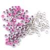 TIKATARER Metal Grommets - 100 Sets 5mm with Chains and Washers (Purple Red) view 1