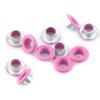 TIKATARER Metal Grommets - 100 Sets 5mm with Chains and Washers (Purple Red) view 2