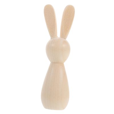 ibasenice Wooden Easter Bunny Decor for Painting