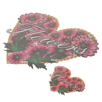 Holibanna Iron-On Patches 2-Pack Colorful Heart and Butterfly