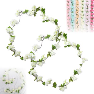 FENGJIAHUI 2-Pack Artificial Flower Garland