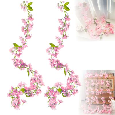 FENGJIAHUI 2-Pack Artificial Flower Garland