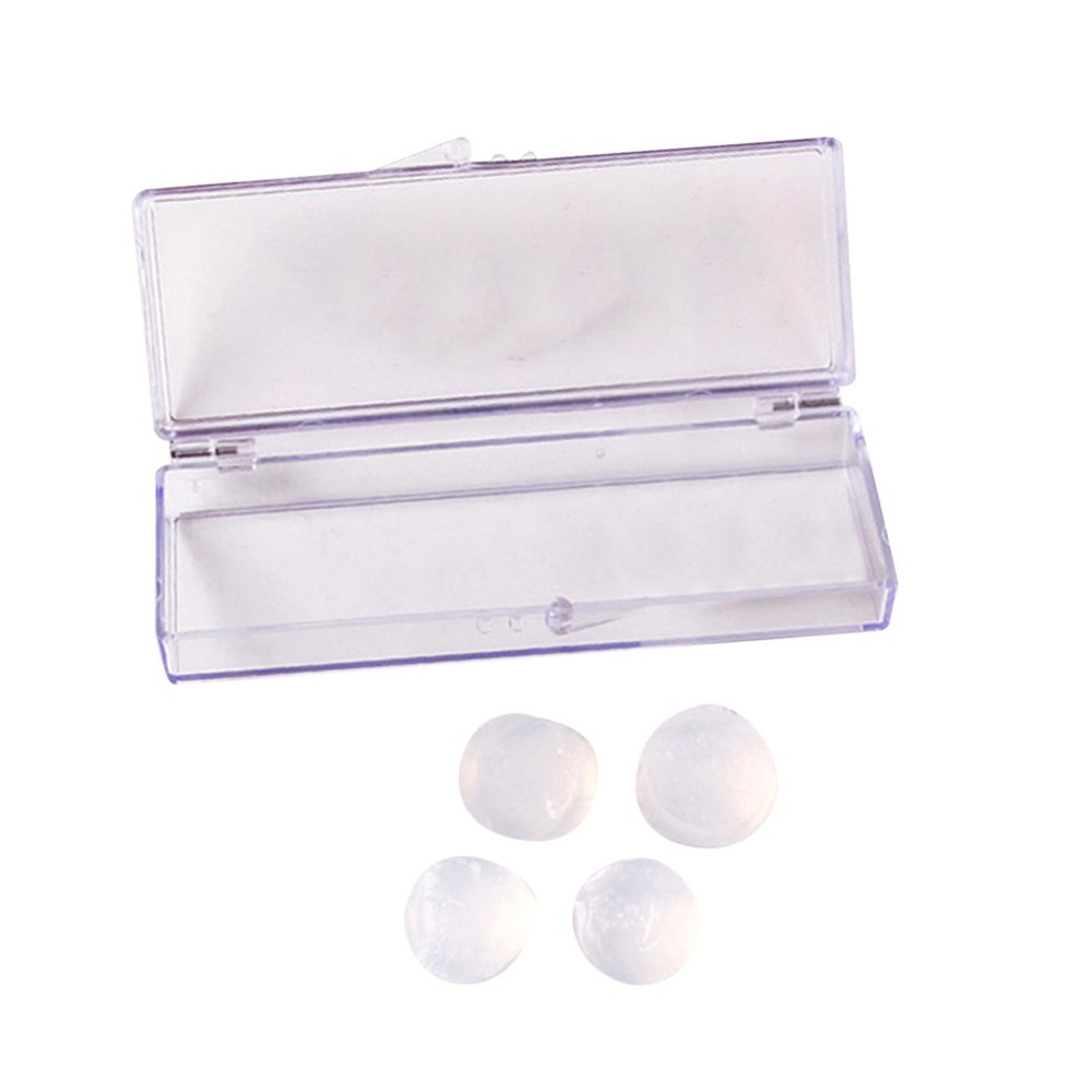 ibasenice 2 Pairs Silicone Swimming Earplugs with Noise Reduction, Comfortable Fit, Storage Box