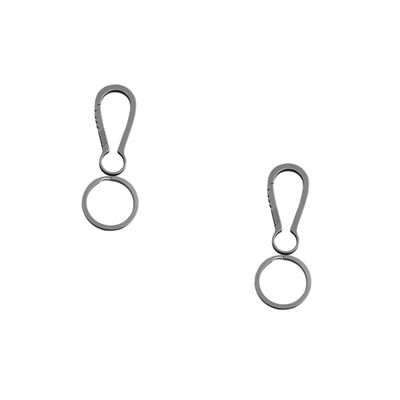 Toddmomy 2-Pack Titanium Alloy Keychains with Quick Release and Carabiner Clips