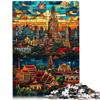Bangkok Temple Sunset 1,000-Piece Adult Jigsaw Puzzle, 26 x 38 cm, Fun Gift view 2