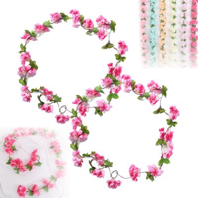 FENGJIAHUI 2-Pack Artificial Flower Garland