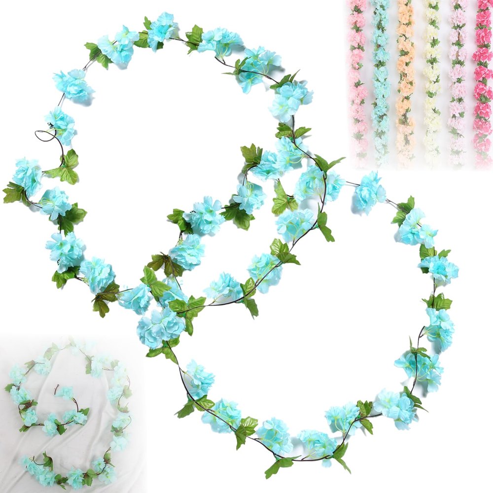 2-Pack Artificial Cherry Blossom Garland