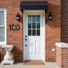 4-Inch Floating House Number 8, Modern Black Aluminum Alloy Door Number view 2
