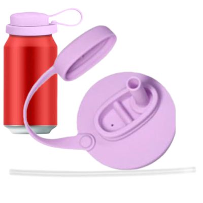 Soda Can Lids - Removable Lids with Straw