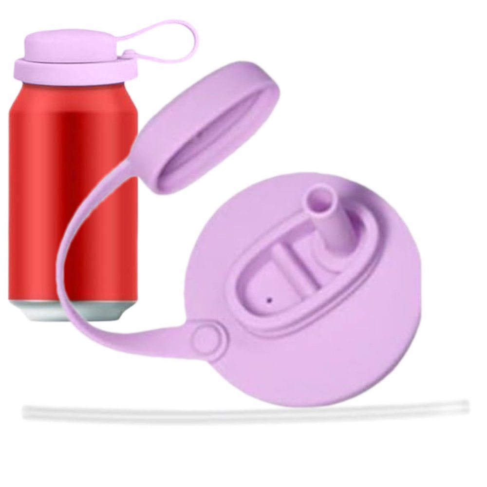 Soda Can Lids - Removable Lids with Straw