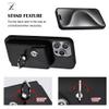 Belzsxy Phone Case for Honor X6a with Strap, Card Holder, Ring Stand and Wallet, Black view 2