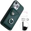 Belzsxy Phone Case for Honor 400 Lite/X70i with Strap, Card Slot, Ring Holder and Wallet, Green view 4