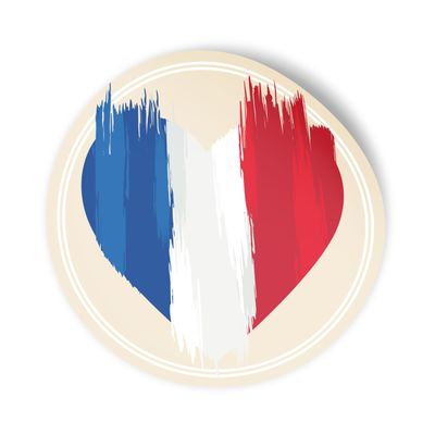 itenga 24x Round Stickers France 4cm