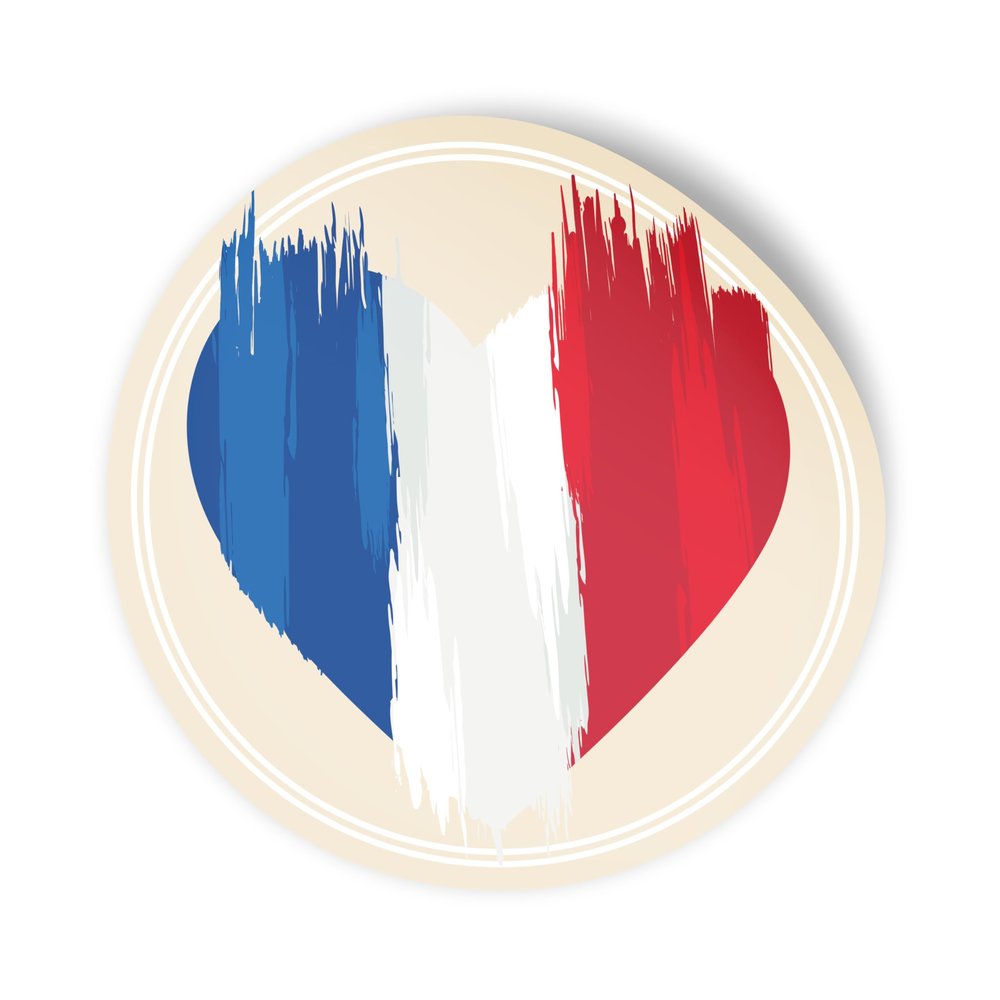 itenga 24x Round Stickers France 4cm