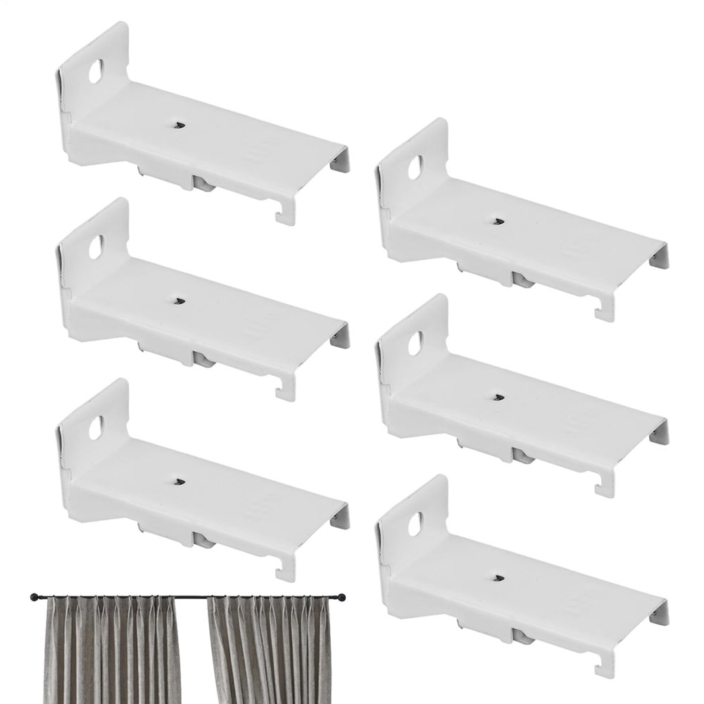 Ancsttu Ceiling Mount Curtain Rod Holders - Flexible Installation Kit
