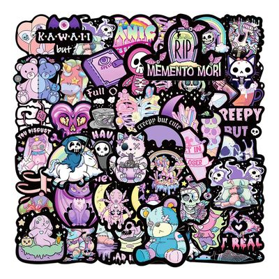ZHEN DEKO 50 Pcs Waterproof Gothic Stickers