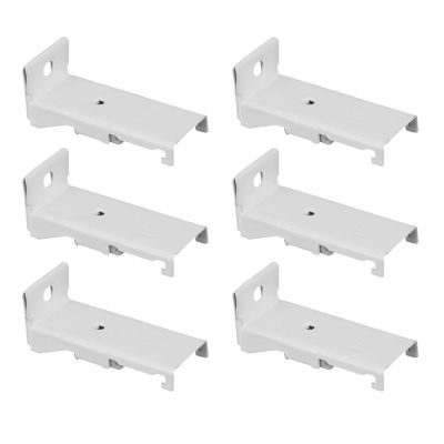 Curtain Rod Mounting Brackets - 6-Piece Set