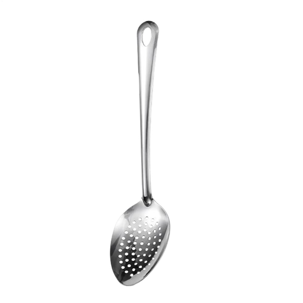 Slotted Spoon with Pour Spout | 38cm Ladle with Draining Holes