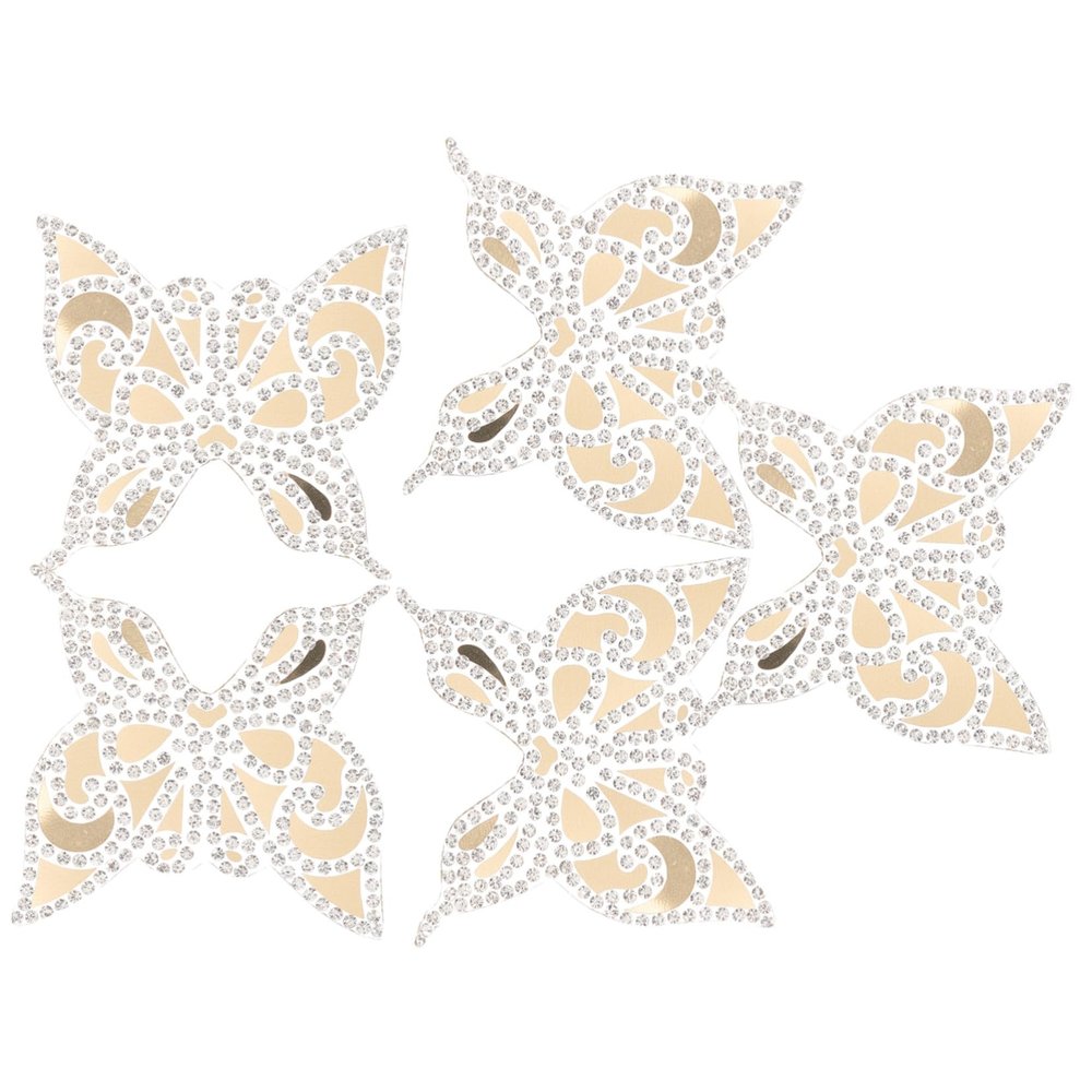 Angoily 5 Pack Durable Rhinestone Butterfly Patches